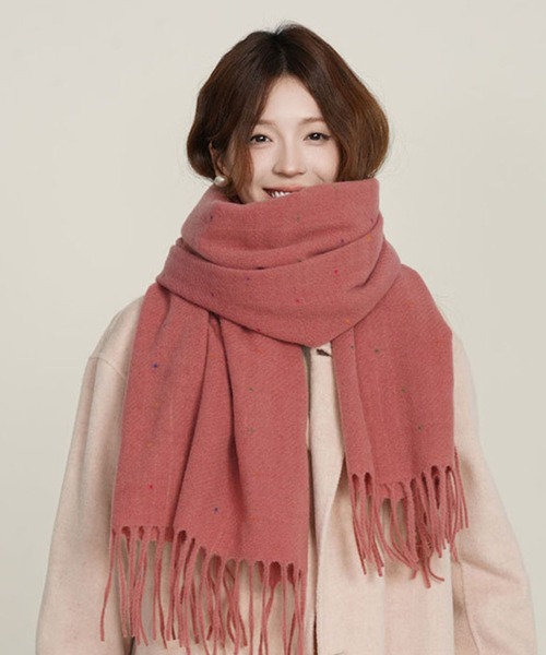 セール】ミニドット柄フリンジストール（ストール/ショール）｜Girly