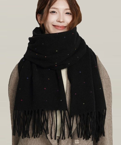 ミニドット柄フリンジストール（ストール/ショール）｜Girly Doll