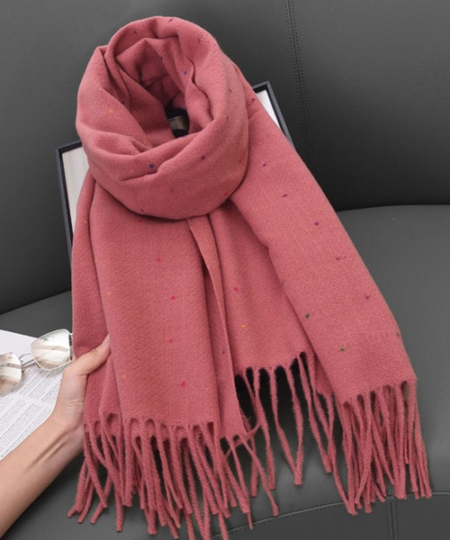 セール】ミニドット柄フリンジストール（ストール/ショール）｜Girly