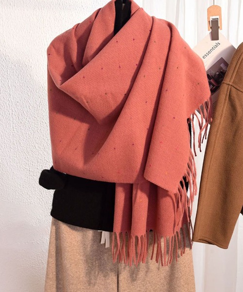 セール】ミニドット柄フリンジストール（ストール/ショール）｜Girly