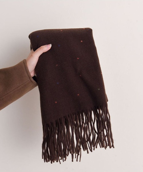 セール】ミニドット柄フリンジストール（ストール/ショール）｜Girly