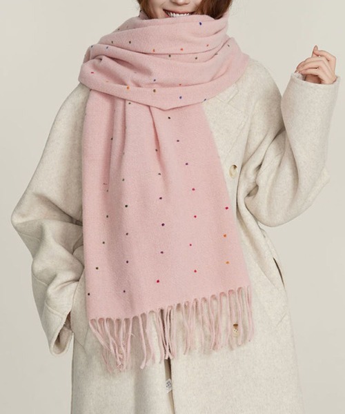 ミニドット柄フリンジストール（ストール/ショール）｜Girly Doll