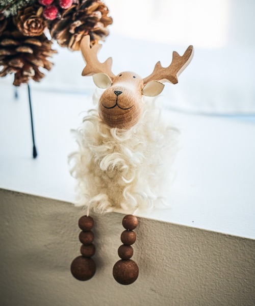 セール】トナカイウッドお座り [CHRISTMAS 2025]（インテリア雑貨
