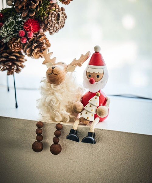 クリスマス☆トナカイさんセット♡仲良しひよこ&ツリー トナカイウッドお座り [CHRISTMAS 2025]（インテリア雑貨）｜studio