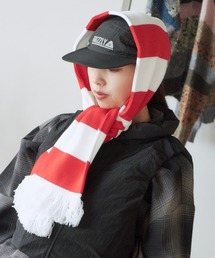 フラットヘッド ボーダーマフラー 赤 オレンジ 新品タグ付き 期間限定生産 フラットヘッド ボーダーマフラー 赤 オレンジ 新品タグ付き