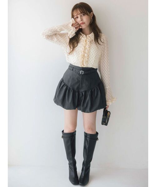 dazzlin（ダズリン）の「バルーンドッキングショートパンツ（その他パンツ・レディース・ブラウン/アイボリー/ブラック・SMALL/MEDIUM）」の5枚目の写真