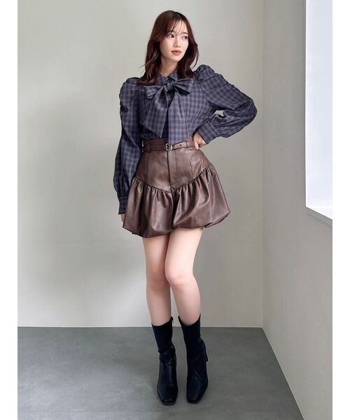 dazzlin（ダズリン）の「バルーンドッキングショートパンツ（その他パンツ・レディース・ブラウン/アイボリー/ブラック・SMALL/MEDIUM）」の7枚目の写真