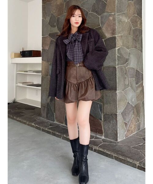 dazzlin（ダズリン）の「バルーンドッキングショートパンツ（その他パンツ・レディース・ブラウン/アイボリー/ブラック・SMALL/MEDIUM）」の14枚目の写真