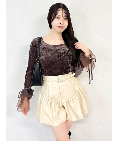 dazzlin（ダズリン）の「バルーンドッキングショートパンツ（その他パンツ・レディース・ブラウン/アイボリー/ブラック・SMALL/MEDIUM）」の16枚目の写真