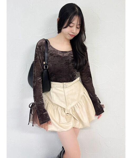 dazzlin（ダズリン）の「バルーンドッキングショートパンツ（その他パンツ・レディース・ブラウン/アイボリー/ブラック・SMALL/MEDIUM）」の17枚目の写真