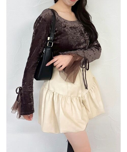 dazzlin（ダズリン）の「バルーンドッキングショートパンツ（その他パンツ・レディース・ブラウン/アイボリー/ブラック・SMALL/MEDIUM）」の18枚目の写真