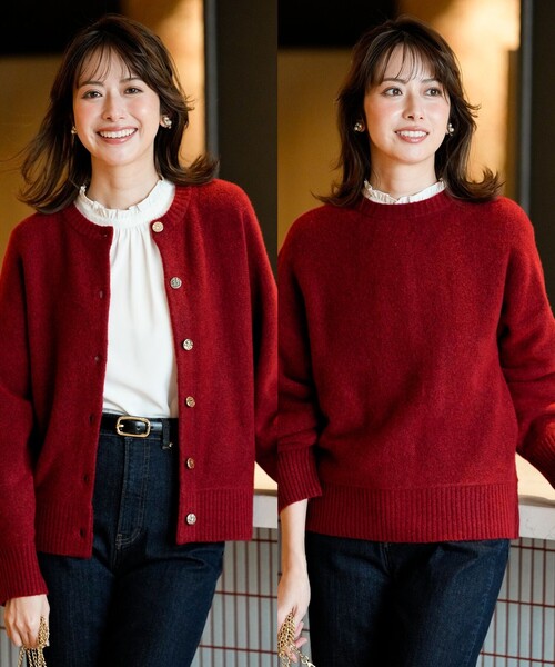 ANY SIS(エニィスィス)の「Airニット 2WAY カーディガン(カーディガン/ボレロ・レディース・スカイブルー系/ダークグリーン系/ダークブラウン系/ライラック系/レッド系/アイボリー系・X-SMALL)」の6枚目の写真