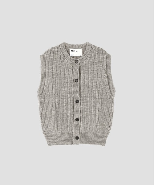 MHL.（エムエイチエル）の「BRITISH WOOL KNITWEAR（カーディガン/ボレロ・レディース・ベージュ系その他2/ブラック・2）」の8枚目の写真