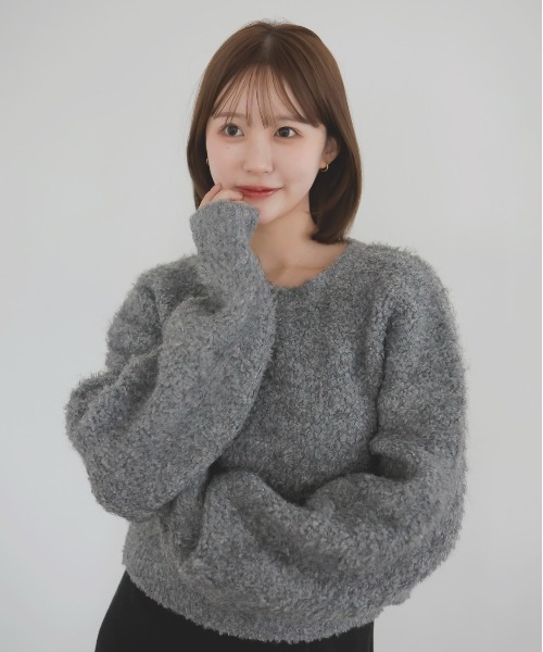 【最終値下げ　新品未使用】Another Office☆ニット☆01☆チャコール STUDIO NICHOLSON/スタジオ ニコルソン】 5GG OVERSIZED CREW NECK