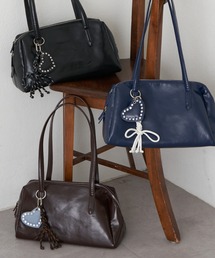 CIAOPANIC TYPY | 【ペットボトル収納可能】ハートスタッズチャーム付きボストンBAG(トートバッグ)