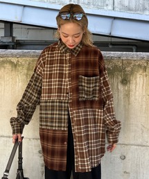 RODEO CROWNS WIDE BOWL | パッチワークチェックシャツ(シャツ/ブラウス)