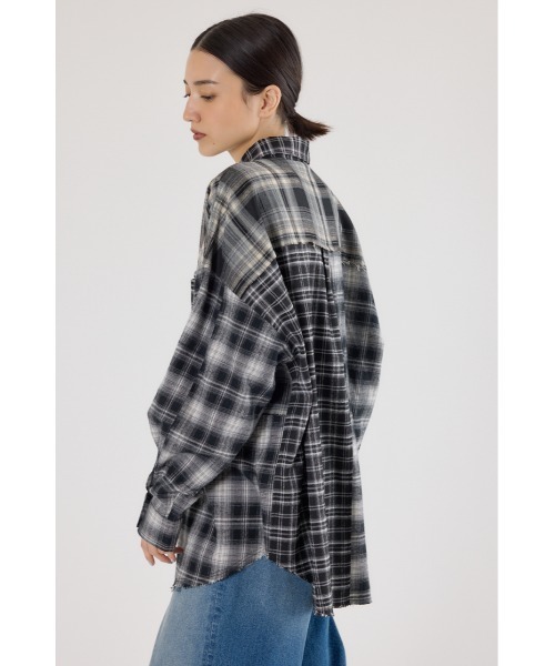 RODEO CROWNS WIDE BOWL(ロデオクラウンズワイドボウル)の「パッチワークチェックシャツ(シャツ/ブラウス・レディース・ブラウン系その他/マルチ/ブラック系その他・FREE)」の10枚目の写真