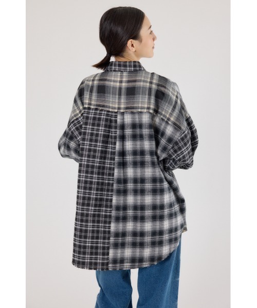 RODEO CROWNS WIDE BOWL(ロデオクラウンズワイドボウル)の「パッチワークチェックシャツ(シャツ/ブラウス・レディース・ブラウン系その他/マルチ/ブラック系その他・FREE)」の11枚目の写真