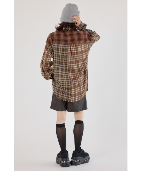 RODEO CROWNS WIDE BOWL(ロデオクラウンズワイドボウル)の「パッチワークチェックシャツ(シャツ/ブラウス・レディース・ブラウン系その他/マルチ/ブラック系その他・FREE)」の18枚目の写真