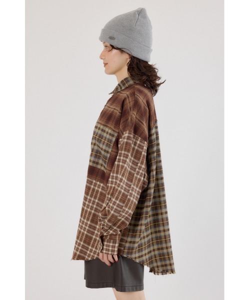 RODEO CROWNS WIDE BOWL(ロデオクラウンズワイドボウル)の「パッチワークチェックシャツ(シャツ/ブラウス・レディース・ブラウン系その他/マルチ/ブラック系その他・FREE)」の20枚目の写真