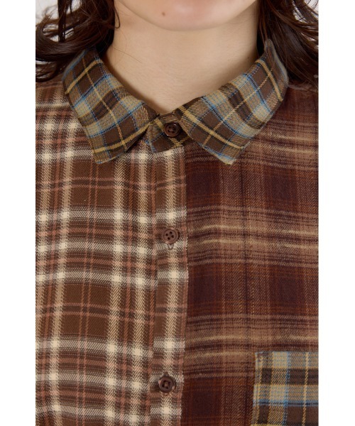 RODEO CROWNS WIDE BOWL(ロデオクラウンズワイドボウル)の「パッチワークチェックシャツ(シャツ/ブラウス・レディース・ブラウン系その他/マルチ/ブラック系その他・FREE)」の22枚目の写真