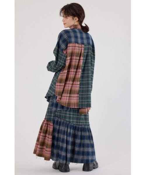 RODEO CROWNS WIDE BOWL(ロデオクラウンズワイドボウル)の「パッチワークチェックシャツ(シャツ/ブラウス・レディース・ブラウン系その他/マルチ/ブラック系その他・FREE)」の8枚目の写真