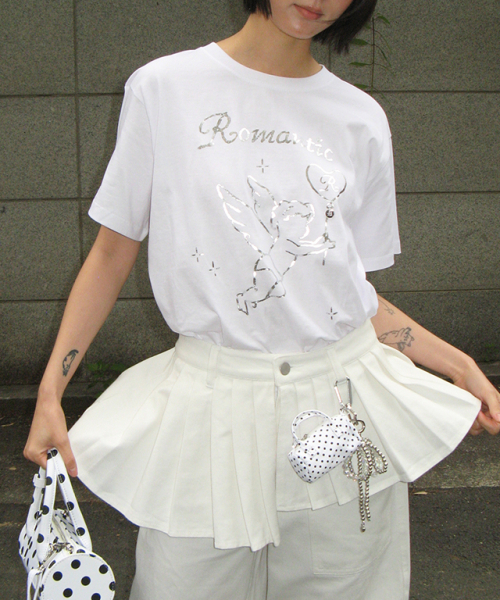 セール】OFF BALANCE PLEAT LAYERED PANTS WHITE（その他パンツ