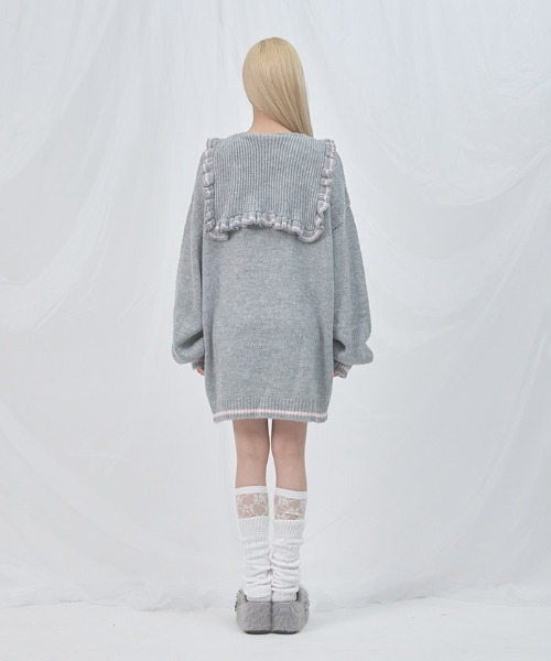 フリルカラーセーラーニット（ワンピース）｜FickleBebe（フィクルベベ