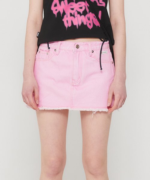 CRANK(クランク)の「デニムミニスカートパンツ_ピンク(スカート・レディース・その他・SMALL/MEDIUM)」の1枚目の写真