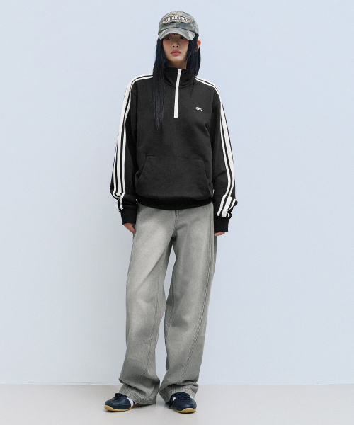 F.ILLUMINATE（フィルミネイト）の「トラックハーフジップスウェットシャツ-ダークグリーン（スウェット・レディース・その他・SMALL/MEDIUM/LARGE）」の6枚目の写真