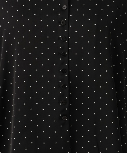 Elura(エルーラ)の「ドットサテン開襟ブラウス/625558(シャツ/ブラウス・レディース・ブラック/ダークブラウン・FREE)」の16枚目の写真