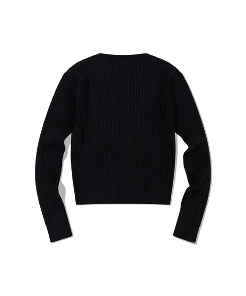 MOAA(モア)の「ケーブルボタンアップカーディガン(BLACK)(カーディガン/ボレロ・レディース・その他・SMALL/MEDIUM)」の3枚目の写真