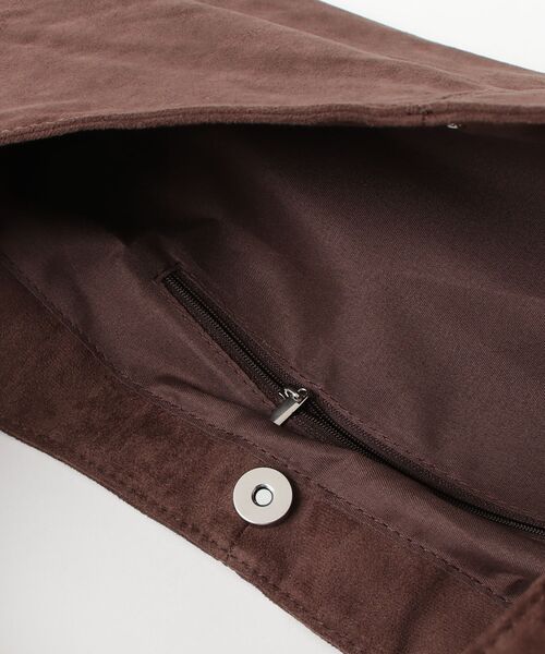 Shelly island（シェリーアイランド）の「エコスウェードショルダーバッグ（ショルダーバッグ・レディース・ブラウン/ブラック・FREE）」の12枚目の写真