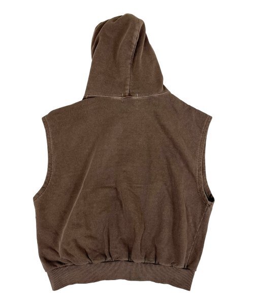SK8ER ROCK（スケーターロック）の「Pigment Hood Zip-up Vest Stone Brown（ベスト・レディース・その他・FREE）」の2枚目の写真