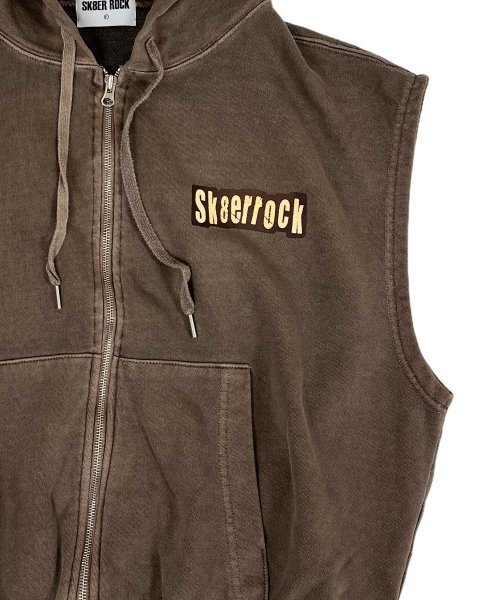 SK8ER ROCK（スケーターロック）の「Pigment Hood Zip-up Vest Stone Brown（ベスト・レディース・その他・FREE）」の4枚目の写真