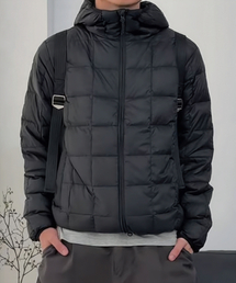 URBANDTYPE（アーバンディタイプ）の「コンフィフードパーカーライトダウンジャケット_ブラック（ダウンジャケット/コート）」