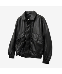 VTWO（ブイツー）の「8239 ウォッシュドレザー ボンバージャケット (ブラック)（ライダースジャケット）」