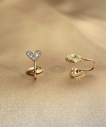 YU-KA:ハートミニイヤリング Heart mini earring