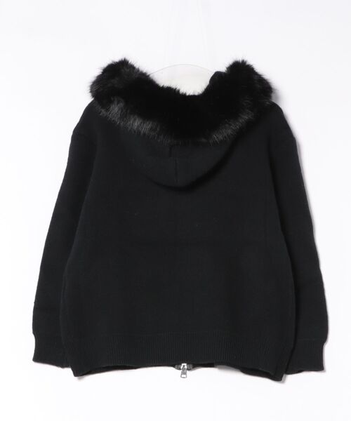 セール】ファー付ニットロングジップパーカー（パーカー）｜SpRay