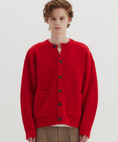 Бежикラウンド кардиган — ред (Beige round cardigan red)