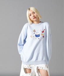 チュウカタベタイ（チュウカタベタイ）の「チュウカタベタイ/【LHP別注】サガラ刺繍クルーネックニット（ニット/セーター）」