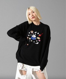 チュウカタベタイ（チュウカタベタイ）の「チュウカタベタイ/【LHP別注】サガラ刺繍クルーネックニット（ニット/セーター）」