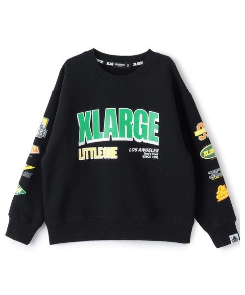 XLARGE KIDS（エクストララージキッズ）の「マルチロゴトレーナー（スウェット・キッズ・ブルー/ブラック/ホワイト・120cm/140cm/130cm/100cm/110cm/90cm）」の3枚目の写真