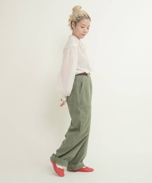 Dot&Stripes CHILD WOMAN(ドットアンドストライプス チャイルドウーマン)の「☆シアードットプリント ボウタイブラウス(シャツ/ブラウス・レディース・アイボリー/ブラック・FREE)」の8枚目の写真