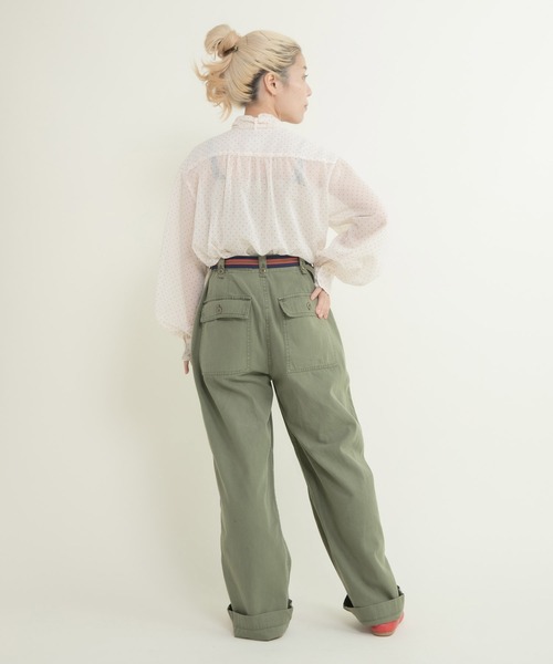 Dot&Stripes CHILD WOMAN(ドットアンドストライプス チャイルドウーマン)の「☆シアードットプリント ボウタイブラウス(シャツ/ブラウス・レディース・アイボリー/ブラック・FREE)」の9枚目の写真