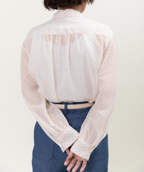 Dot&Stripes CHILD WOMAN(ドットアンドストライプス チャイルドウーマン)の「☆シアードットプリント ボウタイブラウス(シャツ/ブラウス・レディース・アイボリー/ブラック・FREE)」の14枚目の写真