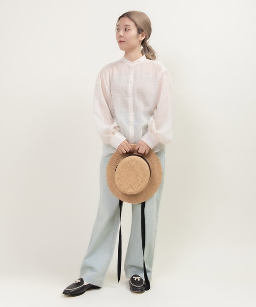 Dot&Stripes CHILD WOMAN(ドットアンドストライプス チャイルドウーマン)の「☆シアードットプリント ボウタイブラウス(シャツ/ブラウス・レディース・アイボリー/ブラック・FREE)」の19枚目の写真