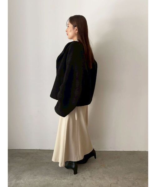 LAGUNAMOON(ラグナムーン)の「ボアブルゾン(ブルゾン・レディース・アイボリー/ブラック・FREE)」の19枚目の写真