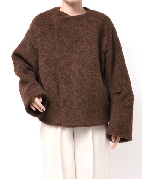 LAGUNAMOON(ラグナムーン)の「ボアブルゾン(ブルゾン・レディース・アイボリー/ブラック・FREE)」の3枚目の写真