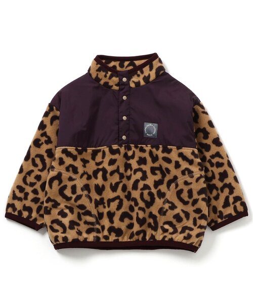 BREEZE（ブリーズ）の「【セットアップ可】総柄フリーススナッププルオーバー_ジュニア対応（スウェット・キッズ・ブラック/ベージュ・90/100/110/120/130/140/150）」の7枚目の写真